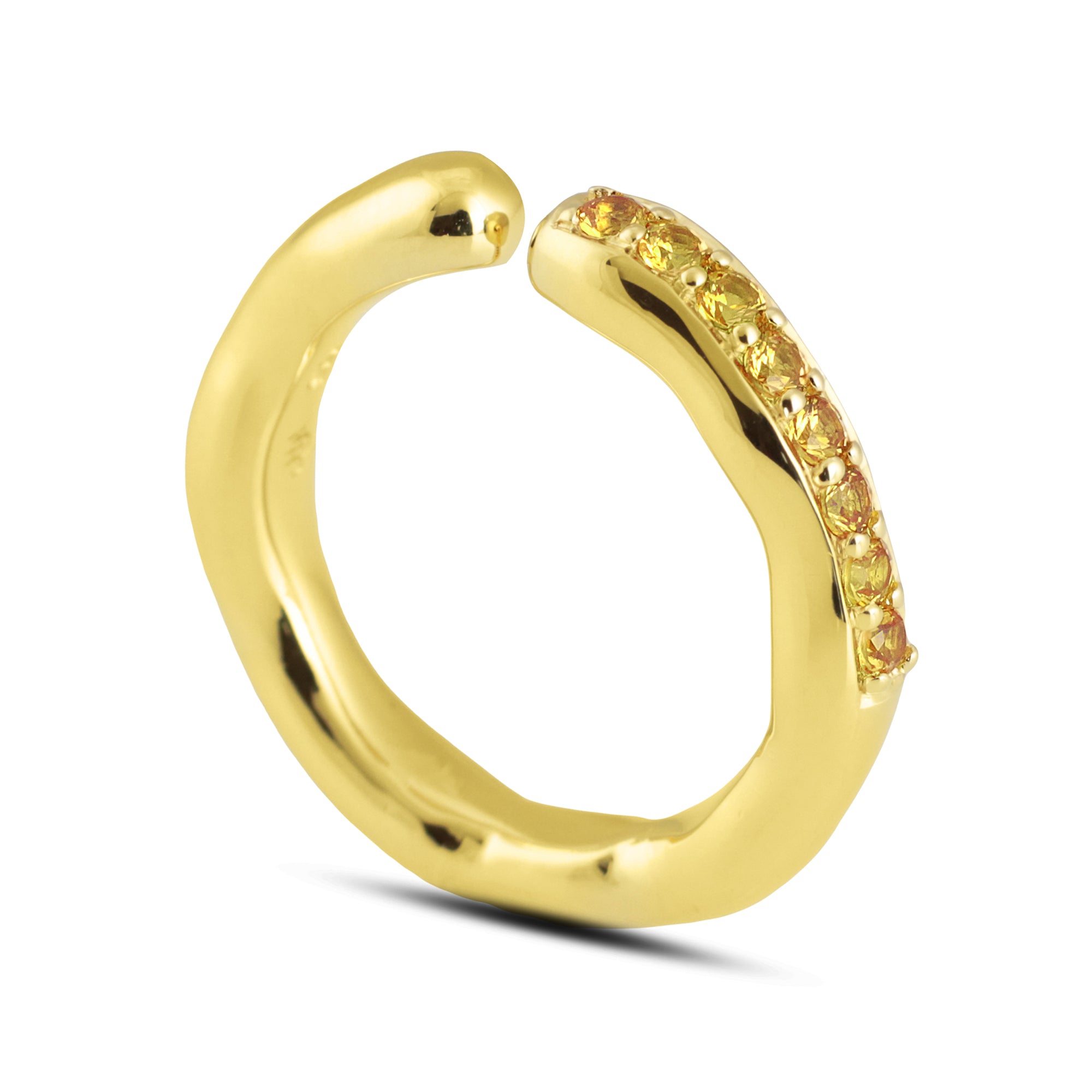 Ramo Band Pave Yellow Gold